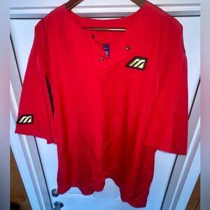 Mizuno Red Baseball Short Sleeve Shirt